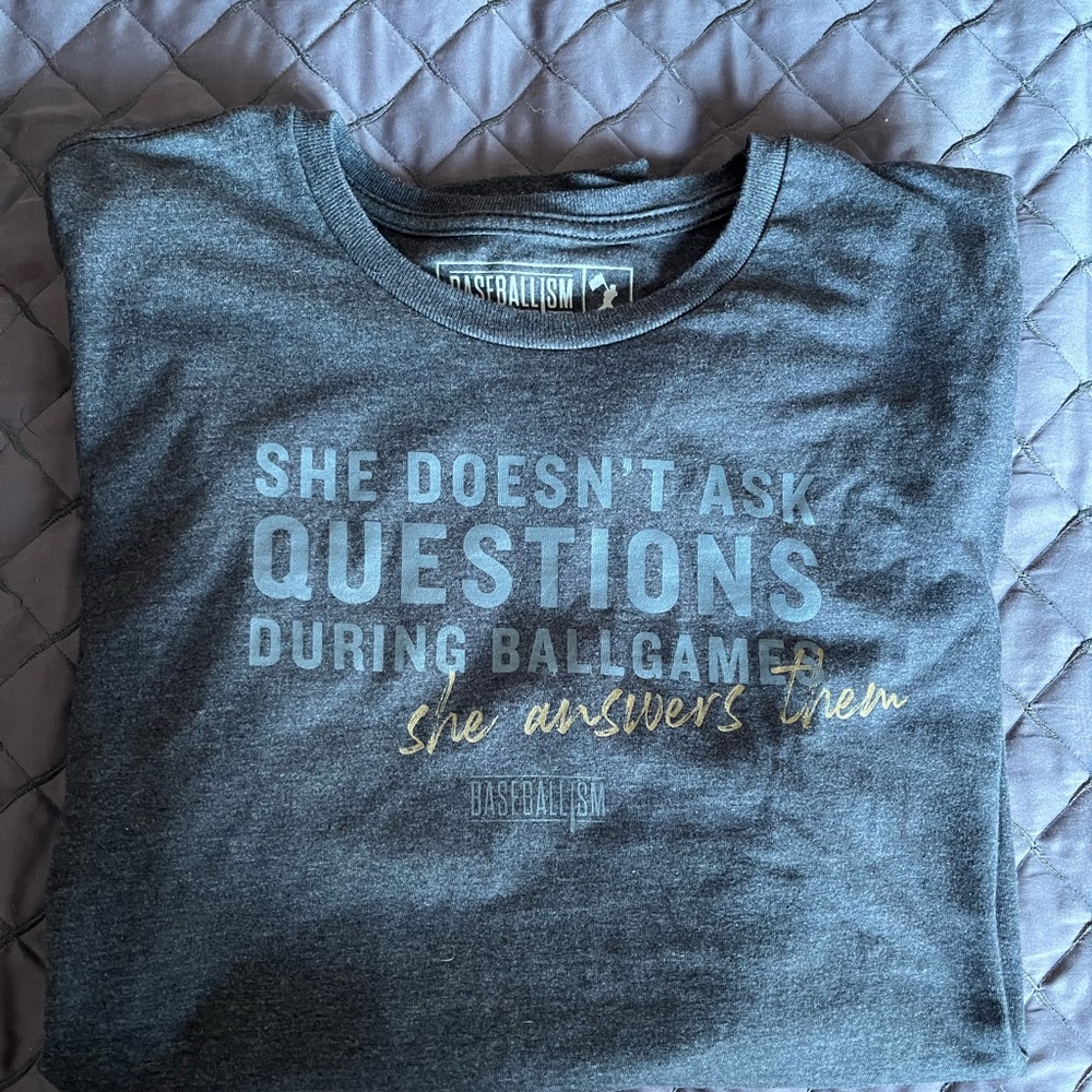 Baseballism tshirt. True grey color womens XXL. Fits like XL